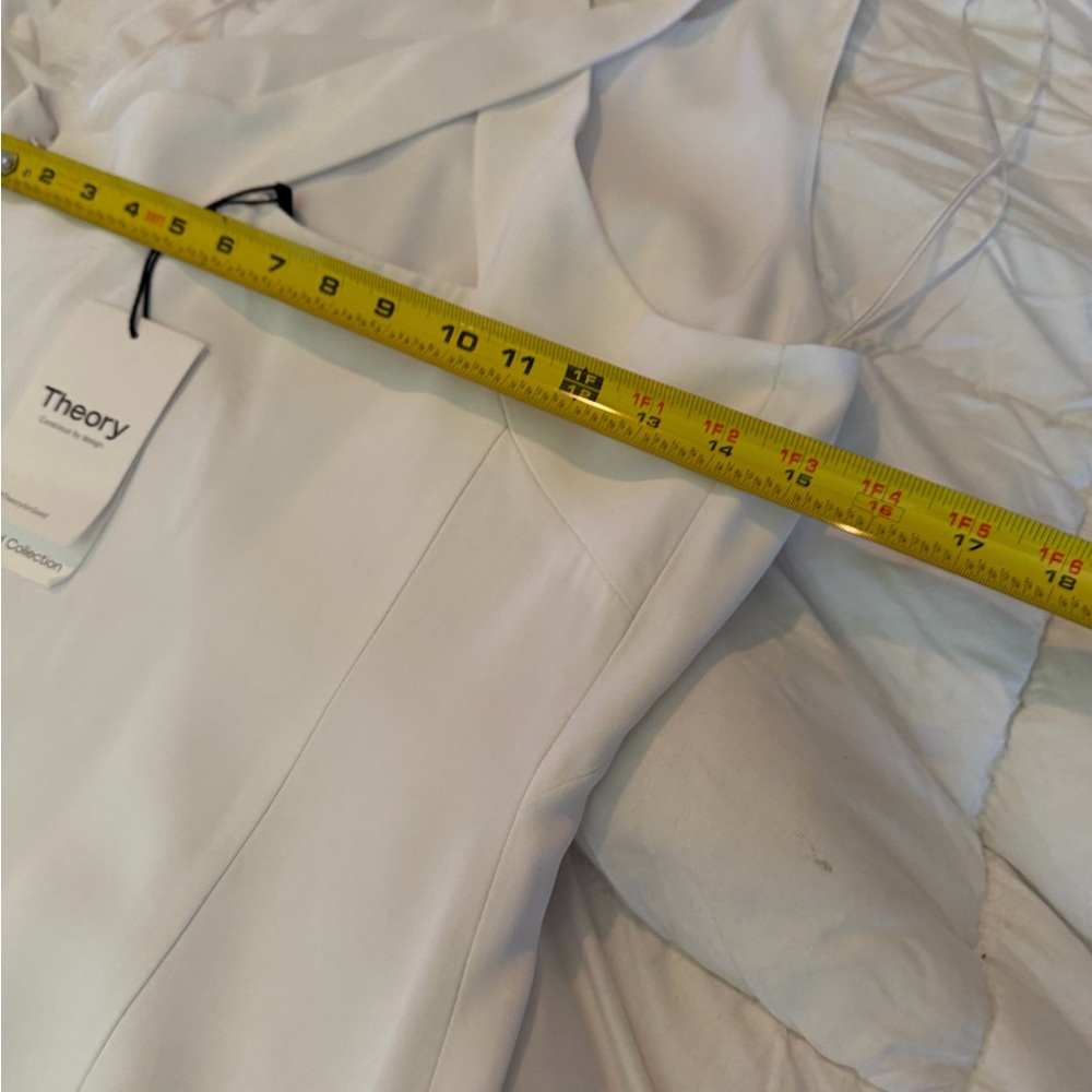 Theory White Halter Midi Dress with Cross-Back - Picture 10 of 15